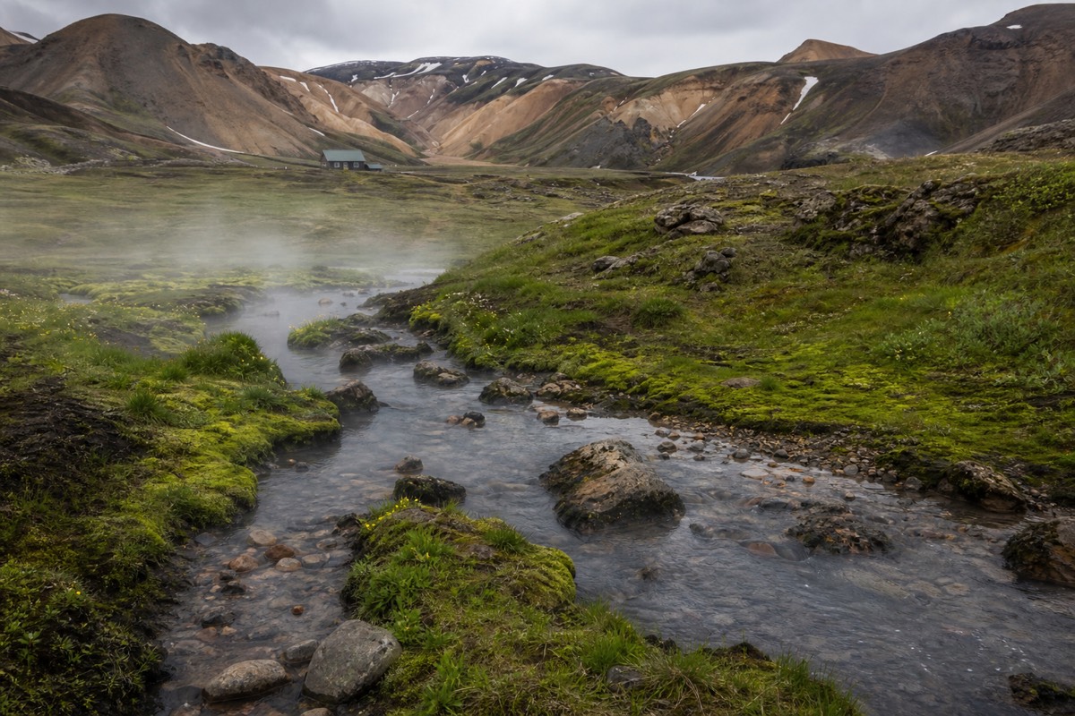 The rhyolite mountains at Landmannalaugar