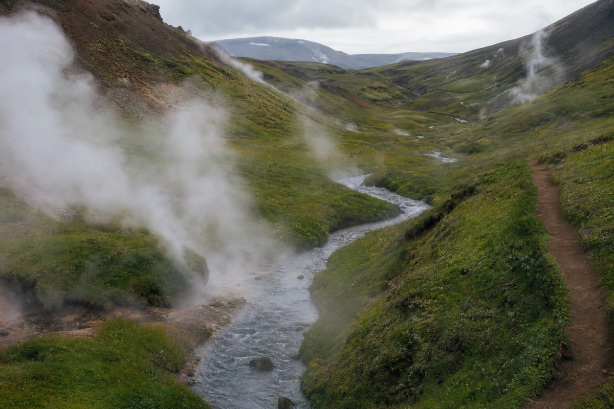 The warm river valley at Reykjadalur