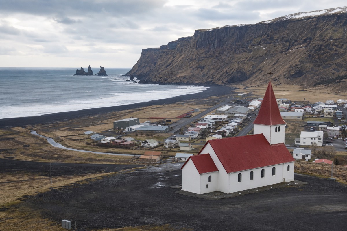 The church above Vík í Mýrdal on the South Coast